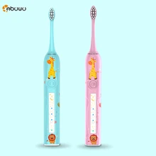 Abuwu Автоматическая детская звуковая электрическая зубная щетка 3 режима Мягкая зубная головка зубная Детская электрическая таймер для зубной щетки USB зарядка