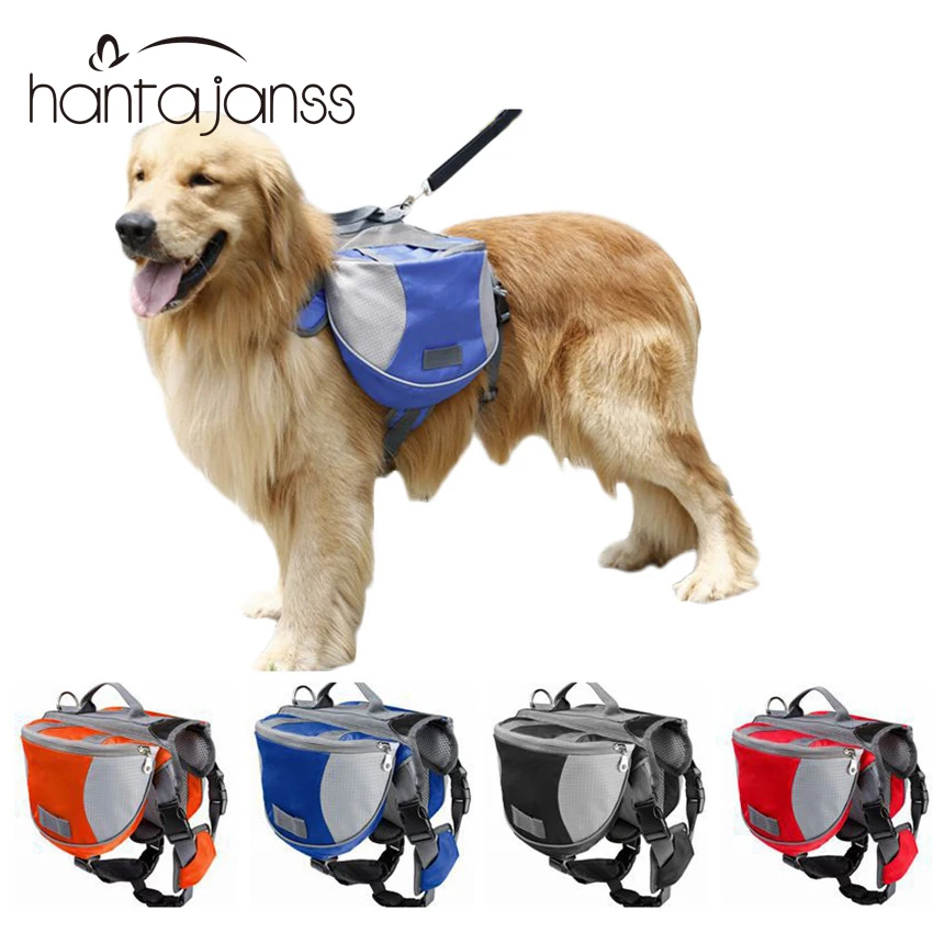 Polyester Pet Dog Saddlebags Pack Hound Travel Camping Hiking Backpack