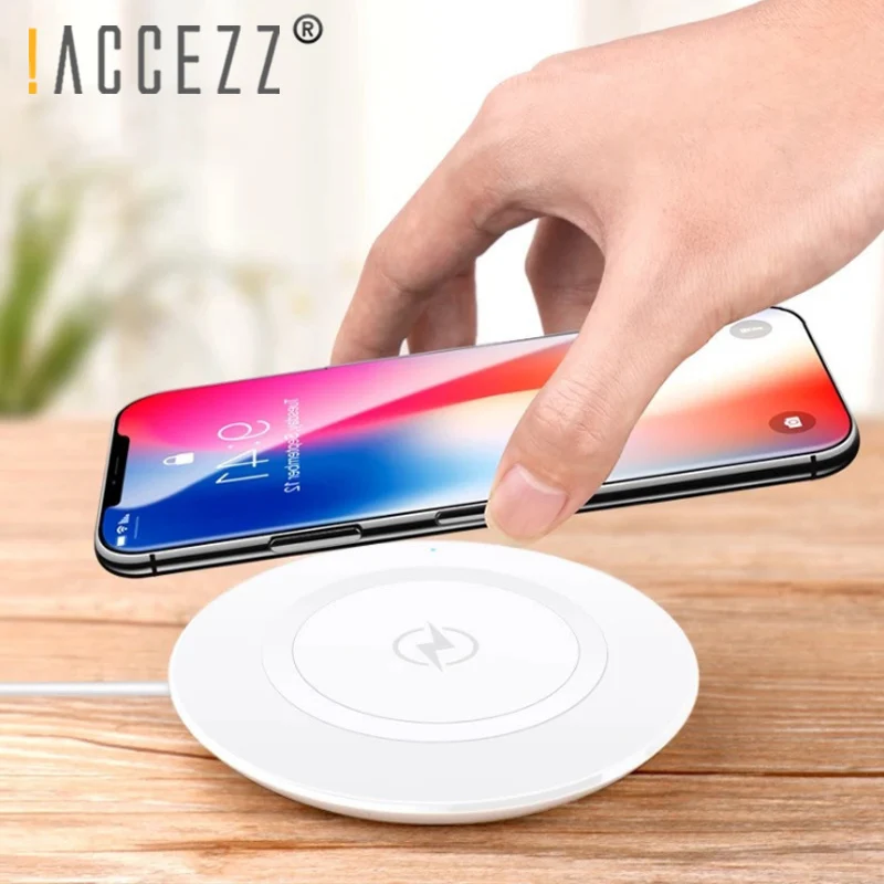 

!ACCEZZ Qi Wireless Charger For Samsung Galaxy S9/S9+ S8 S7 Charge Dock Station For iPhone XS Max XR X 8 Plus Phone Charger Pad