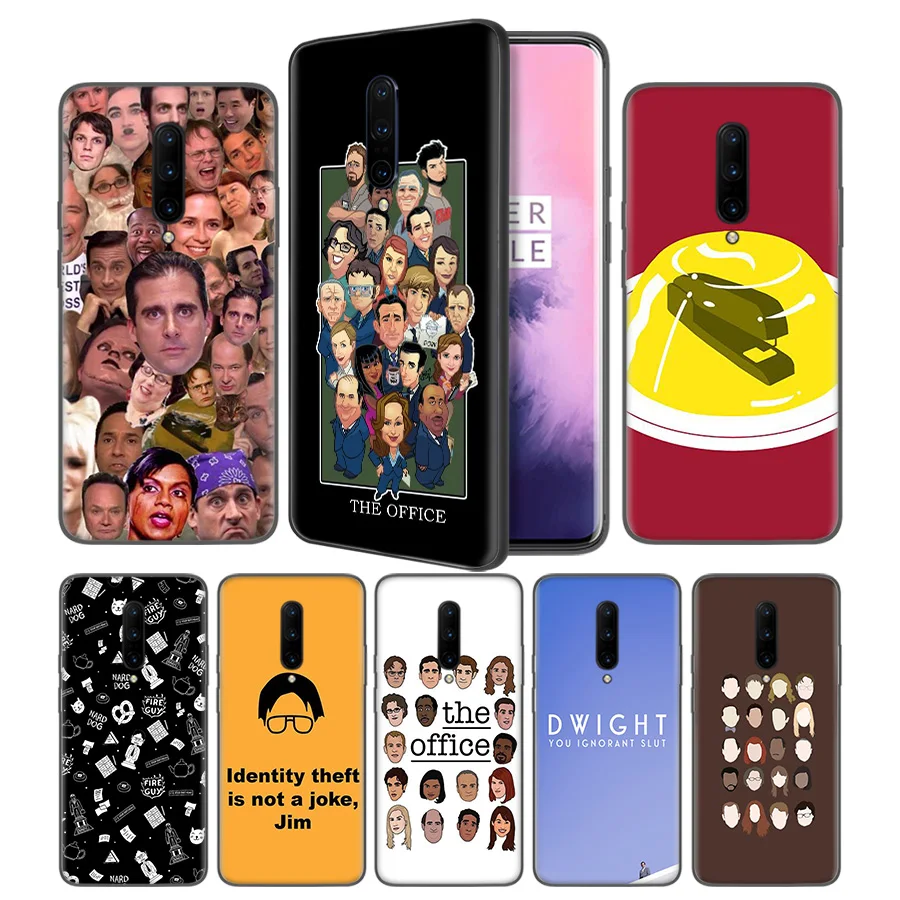 

TV the office cast meme Soft Black Silicone Case Cover for OnePlus 6 6T 7 Pro 5G Ultra-thin TPU Phone Back Protective