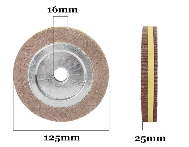 " 5" апертура 25 мм толщиной 25 мм полировочное колесо шлифовальный круг шлифовальный патрон крыльчатка 80 Зернистость