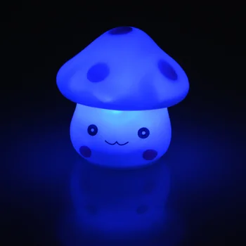 

LED Mushroom Light Novelty Lamp 7-Color Changing Plastic Night Lamp Decor