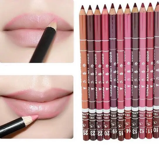 12 Colors Per Set Professional Lipliner pencil Waterproof wooden blend Lip Liner Pencil 15CM 12 Colors Per Set Professional Lipliner pencil Waterproof wooden blend Lip Liner Pencil 15CM