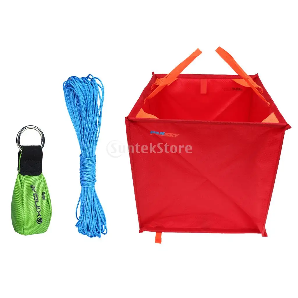 Foldable Large Triangle Climbing Arborist Throw Line Storage Bag Deploy Cube