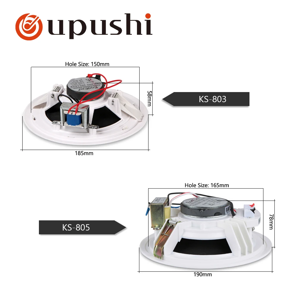 Oupushi KS-803 KS-805 в потолка Динамик звука Системы 6,5-дюймовый потолочный динамик для домашней музыки