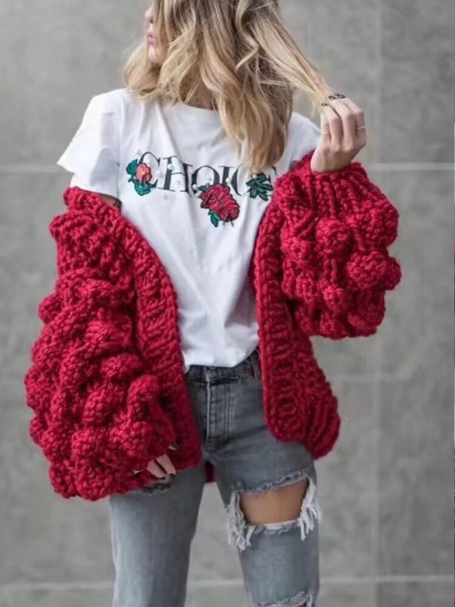 DUOUPA Новая мода Кардиган женские весна с длинными рукавами вязаный свитер женские зимние однотонная кофта Женская Кардиган