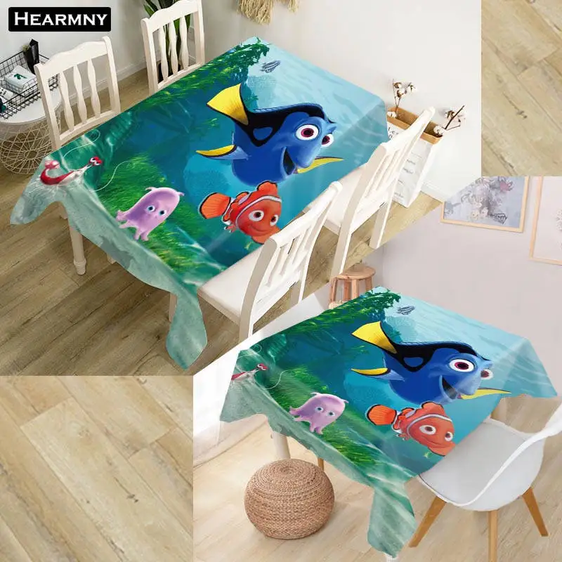 

Customize 3D Tablecloth Finding Nemo Oxford Cloth Dust-proof Rectangular Table Cover For Party Home Decor 100X140cm175x175cm