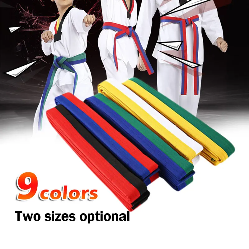 250 cm professionnel Taekwondo Karaté Judo Double Wrap Arts Martiaux Ceinture 