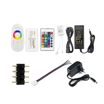 

DC 12V LED Strip Accesssories 24Key IR Remote RGB Controller Wireless Touch RF Controller Buckle Wire For 5050 LED Tape Light