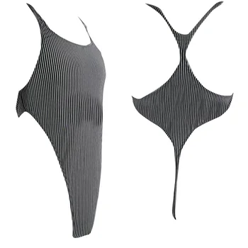 

2017 Mens bodysuit Thong Leotard cotton poly spandex High Cut Racer Back