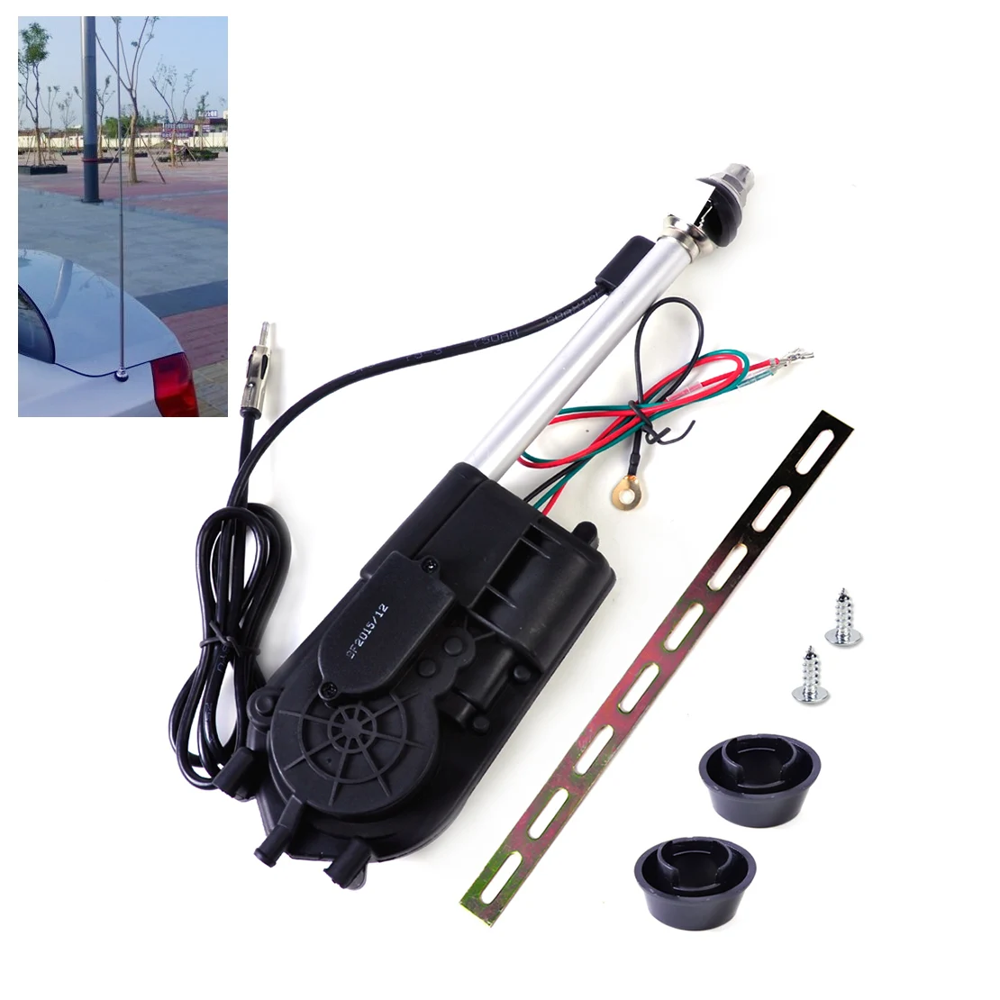 New Universal 12V Car Aerial Automatic Power Antenna Replacement Kit AM FM Radio Mast Signal Booster for Volkswagen Toyota Mazda