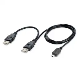 Micro USB 5pin к двум USB типа Y кабель Шнур для 2 5 "мобильный жесткий диск