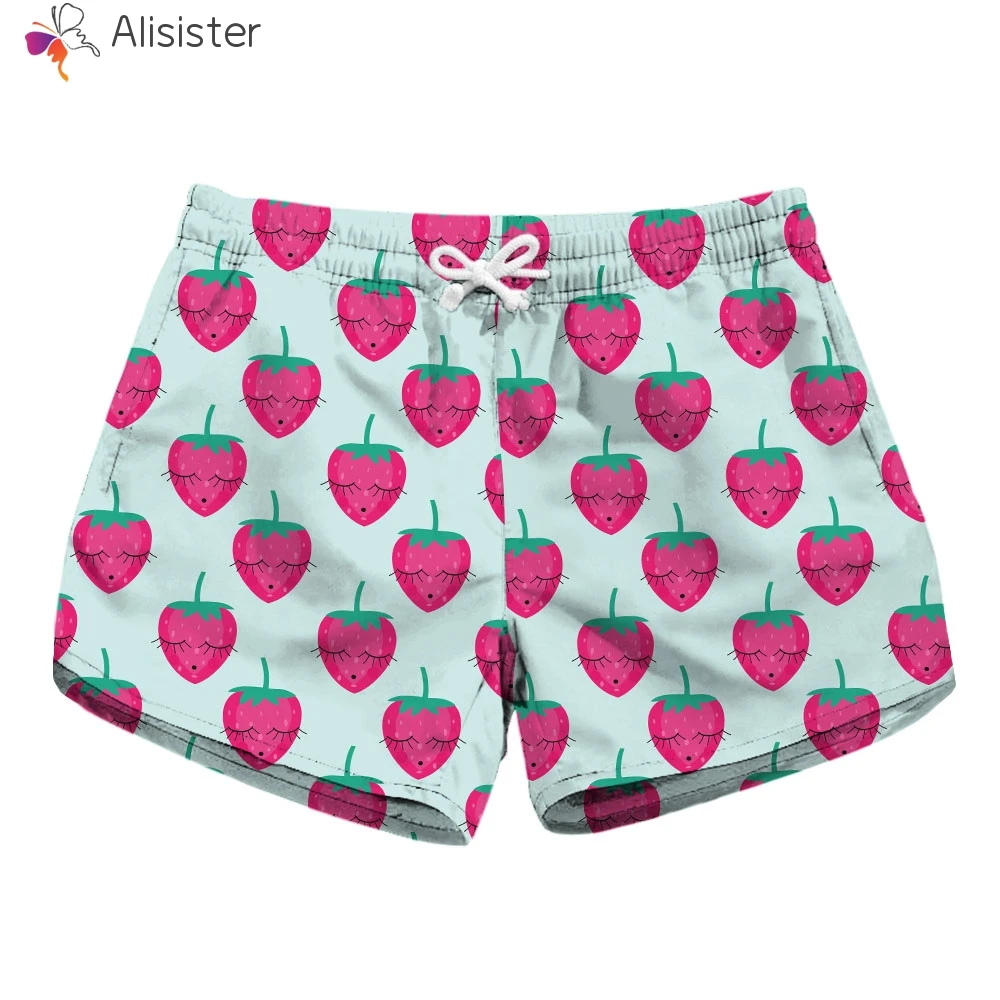 YH01571 Летние женские шорты с принтом черепа Фламинго Kawaii Elastics на талии с кулиской модные быстросохнущие шорты большого размера - Цвет: YH01571