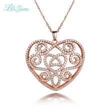 I& Zuan Милая Подвеска для сердца, ожерелье для женщин, цепочка из стерлингового серебра 925 пробы с драгоценными камнями, Ювелирное Украшение с мелкими бриллиантами, подарок на день рождения