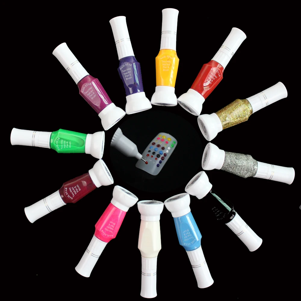 Набор ручек для дизайна ногтей 12 цветов 023|esmalte para unha|nail polish art12 colors |