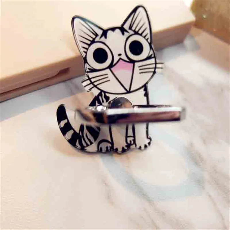 Cartoon Cat Finger Ring mobile phone holder Stand For iPhone 4 5 SE Samsung S8 Xiaomi mi5 Smartphone holder stand