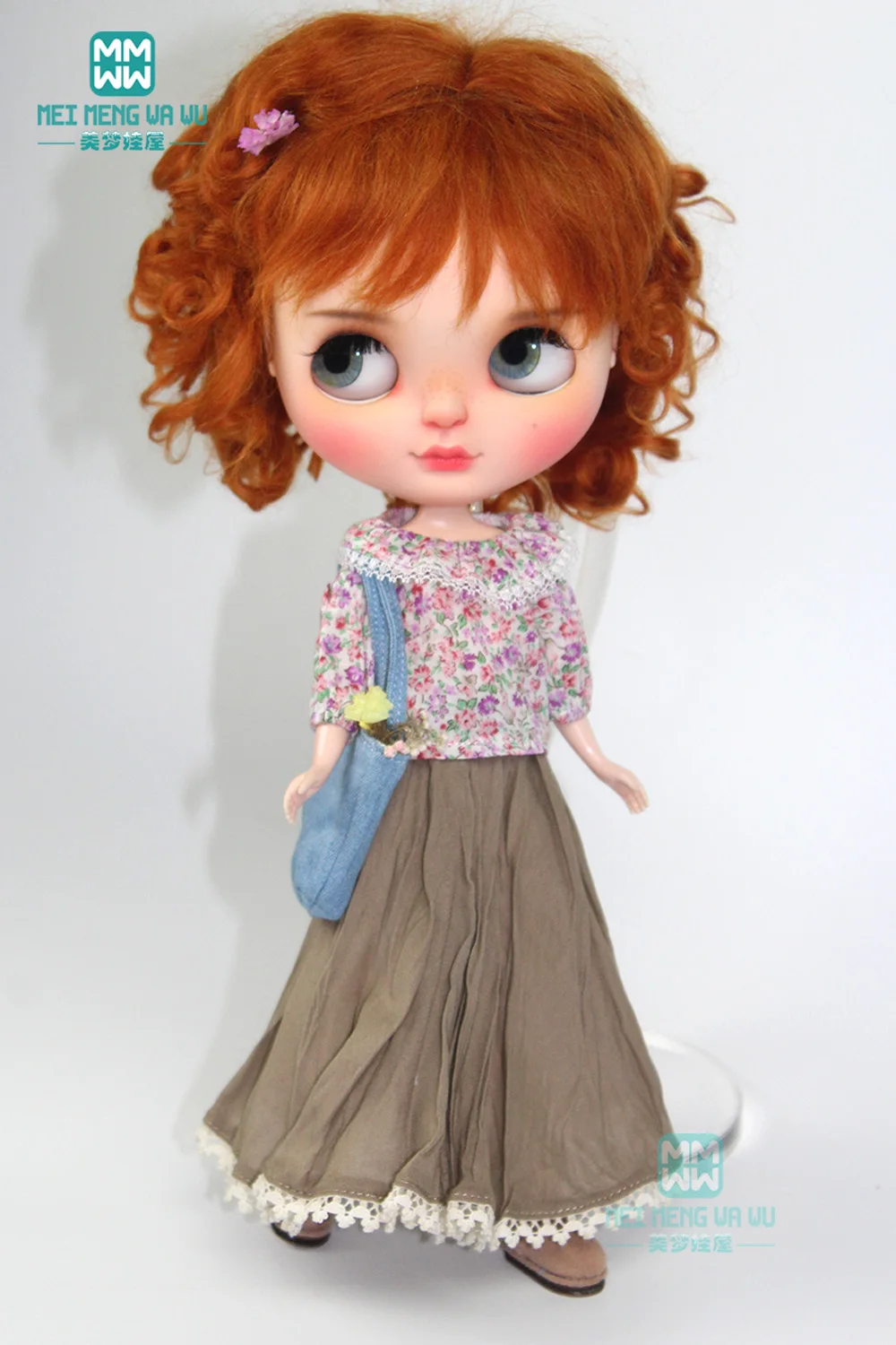 1 шт. аксессуары для Blyth Цветочная маленькая рубашка, повседневное длинное платье для Blyth Azone 1/6 Одежда для кукол