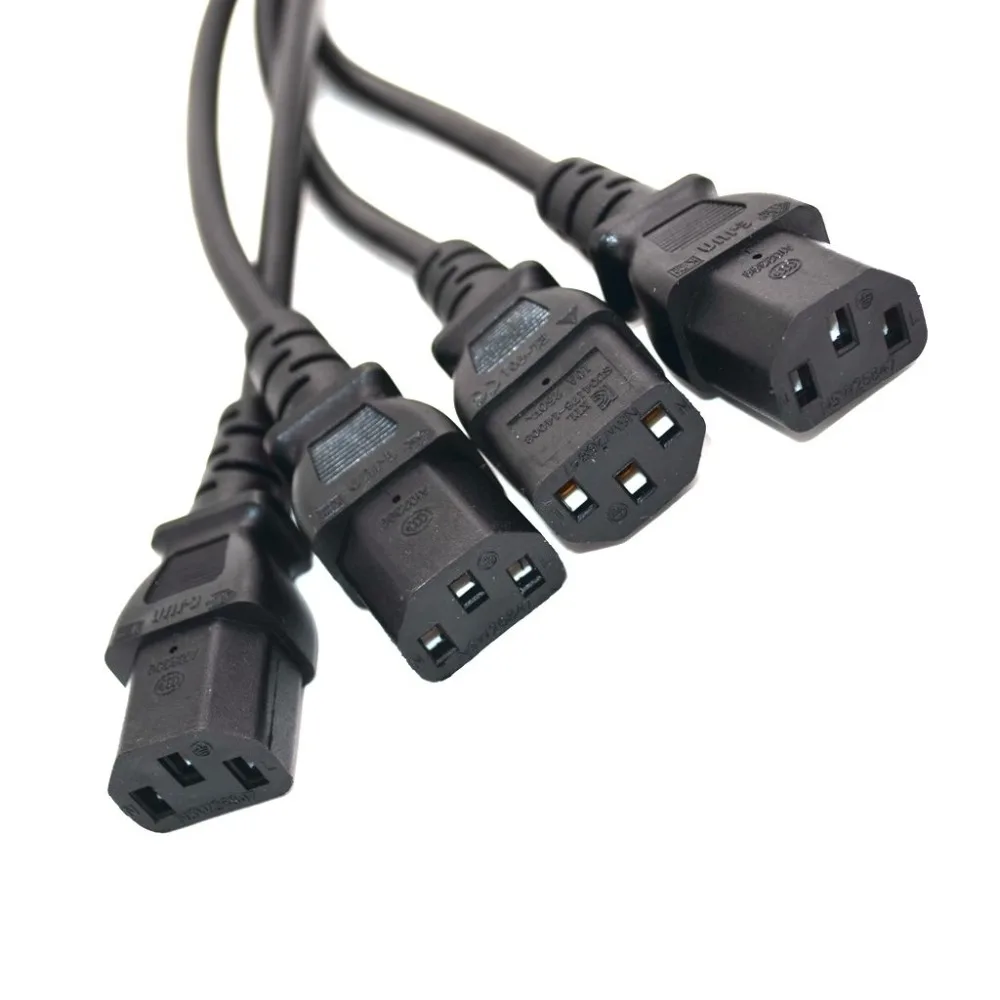 1 шт. Высокое качество IEC 320 C14 штекер для 4XC13 Женский Y Тип сплиттер шнур питания до 4