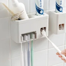 Беспробиваемый настенный подвесной держатель зубной щетки набор автоматический выдавливатель для зубной пасты подходит для большинства обычных зубных пасты