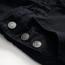 Новые популярные мужские джинсовые комбинезоны винтажные однотонные повседневные Комбинезоны с дырками YAA99