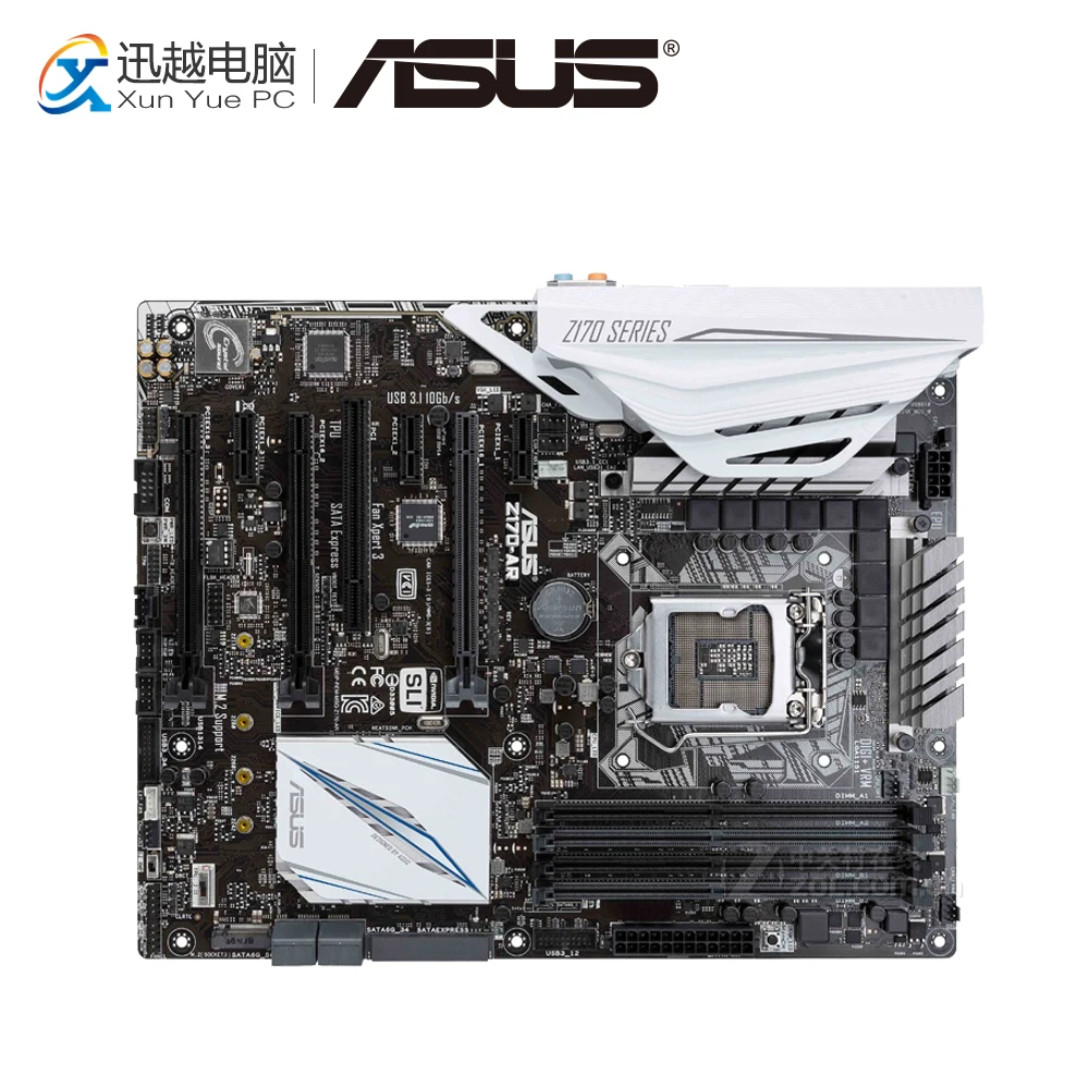 

Asus Z170-AR Desktop Motherboard Z170 Socket LGA 1151 For Core i7 i5 i3 DDR4 64G SATA3 USB3.0 M.2 ATX Original Used Mainboard