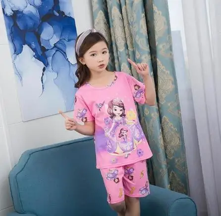 boys and girls fashion Sleepwear children's giftsNew Arrival Children's short-sleeved shorts suit cartoon cute pajamas