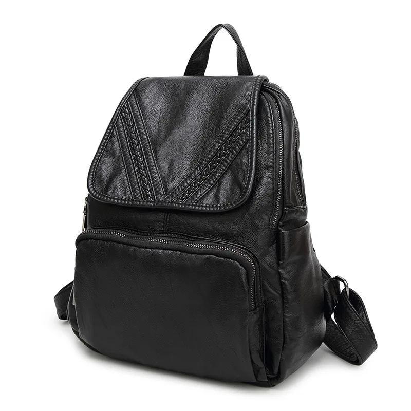 

brand women backpack high quality cow leather backpacks ladies shoulder bags female school bag for teenage girl Bagpack new C578