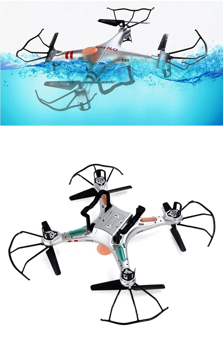 Новое поступление Gptoys H2O Aviax водонепроницаемый Дрон 3D выворот 6 Axis Gyro Безголовый режим 2,4 ГГц 4CH ЖК-дисплей игрушечный Квадрокоптер