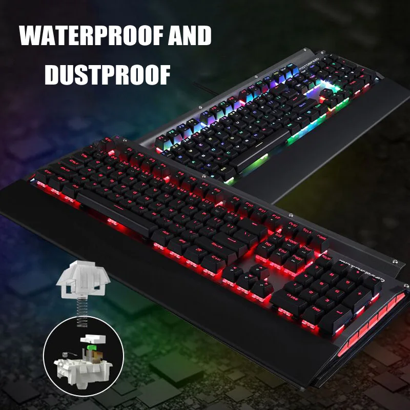 

RGB Mechanical Keyboard 104 Keys USB 2.0 Kailh Box Switch Wired Fast Response Speed XXM8