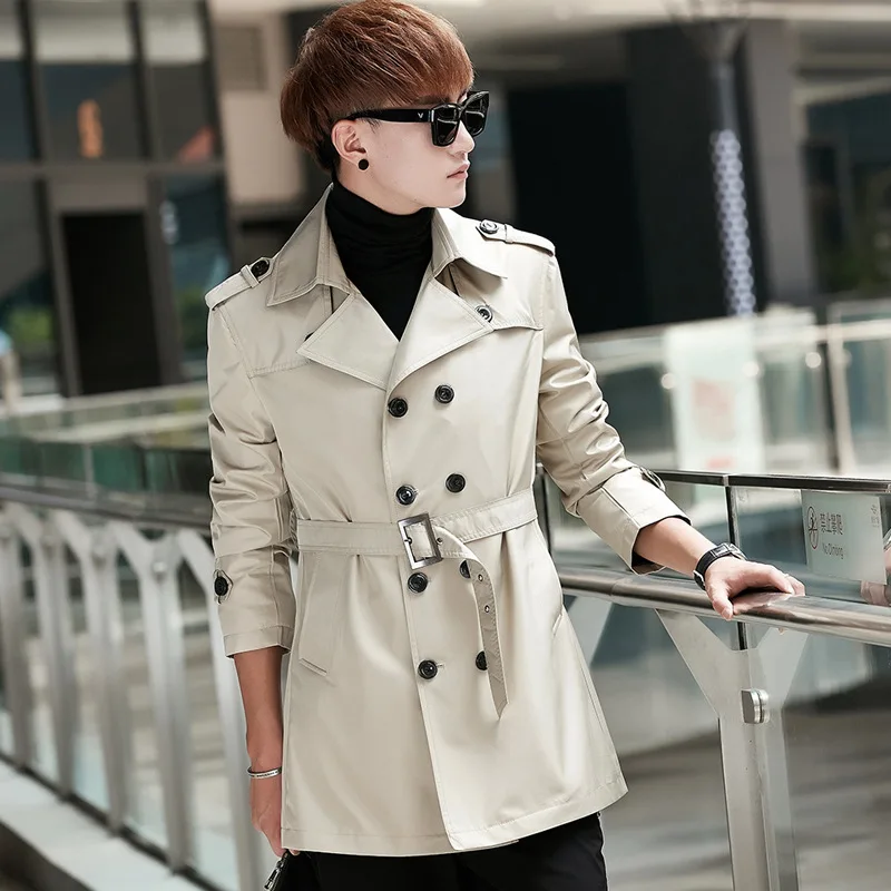 2017 Fashion Autumn New Mens Trench Coats Washed Cotton Long Male Windbreaker Men's Outwear Windcoats D70 2017 Fashion Autumn New Mens Trench Coats Washed Cotton Long Male Windbreaker Men's Outwear Windcoats D70