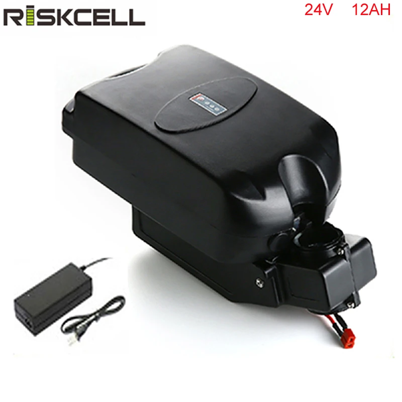 

Free shipping Ebike lithium battery pack 24v 12ah electric bike battery with charger +bms+frog case
