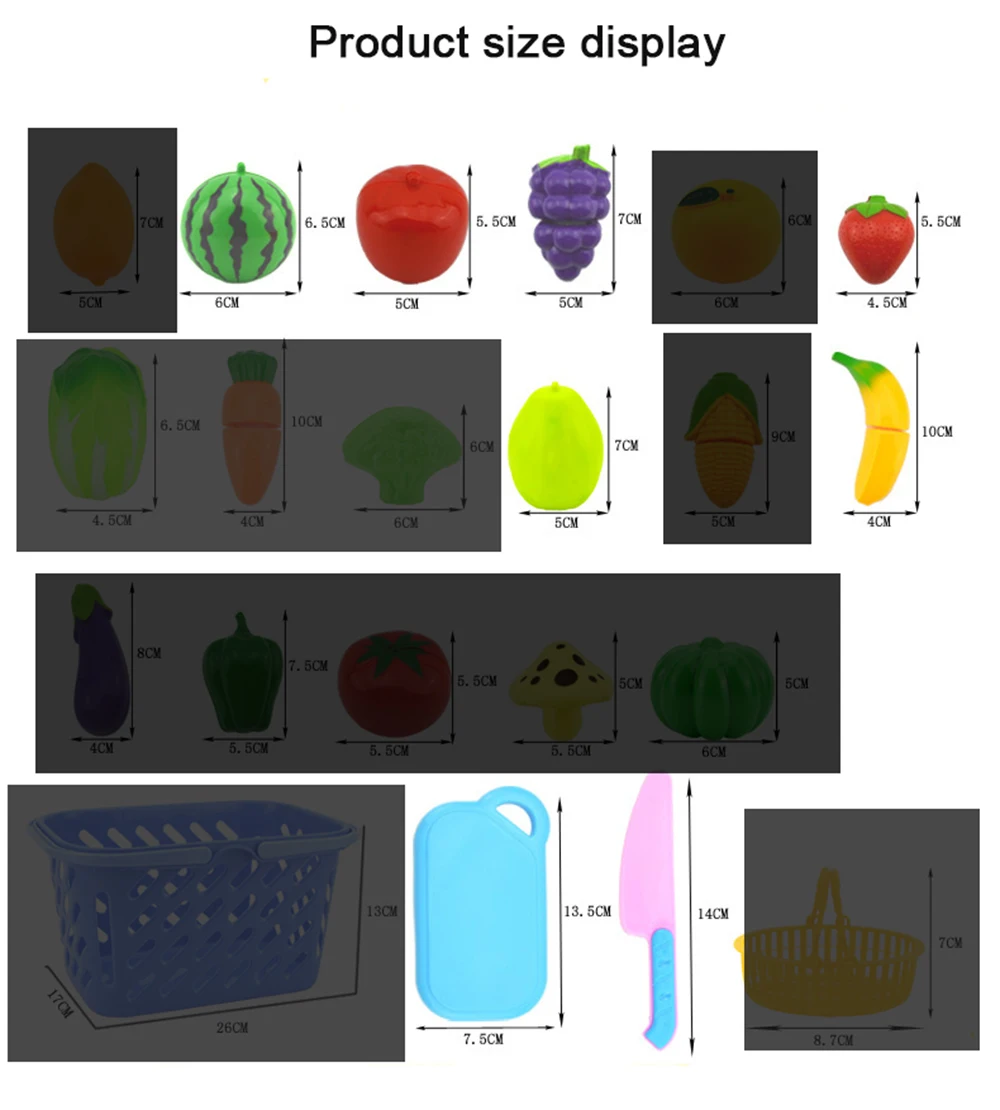 8 шт./компл. пластиковые фрукты овощи режущие игрушки Раннее развитие и образование игрушка для ребенка детские игрушки для кухни