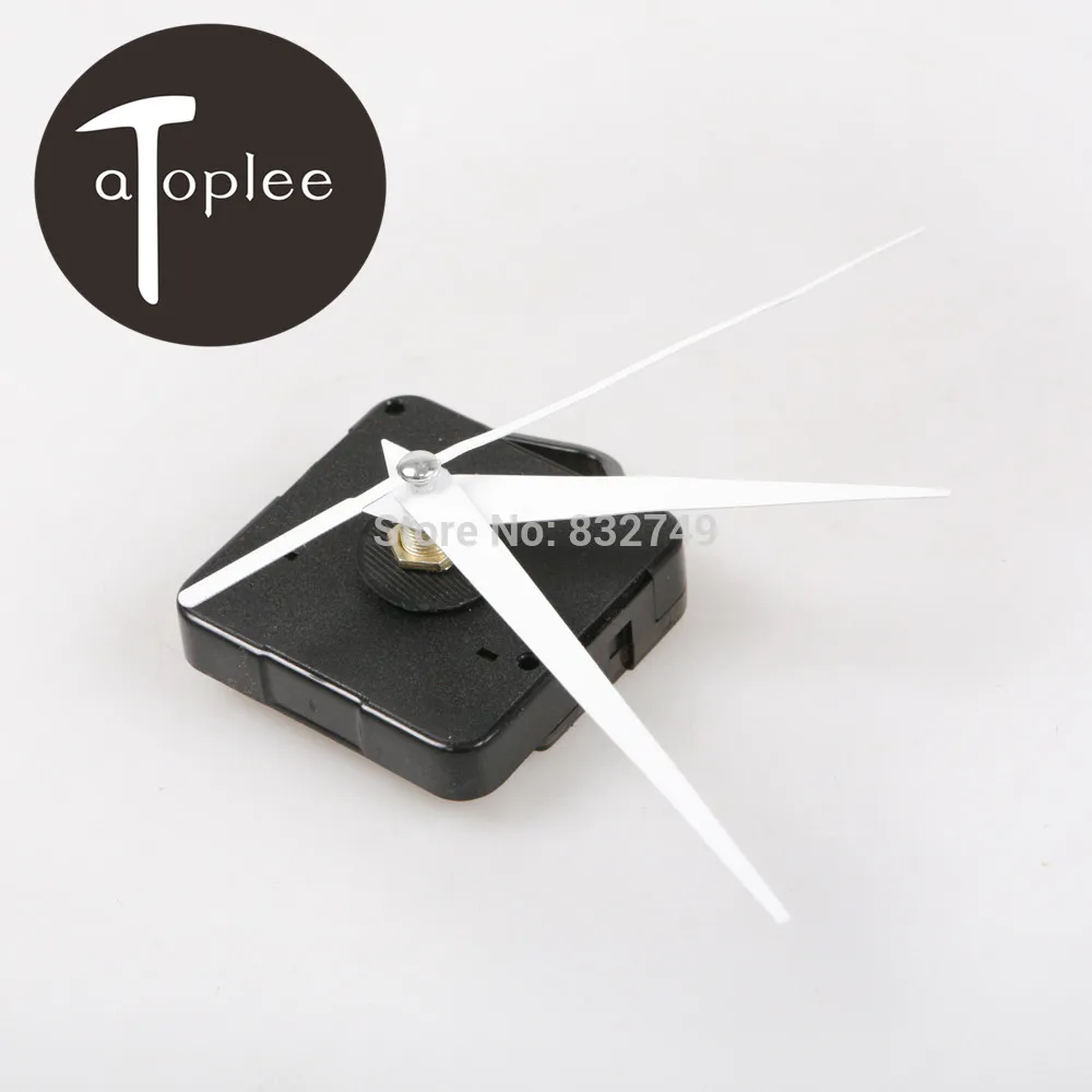 New 1PCS White DIY Quartz Clock Movement Kit Spindle Mechanism Repair with hand sets Free Shipping