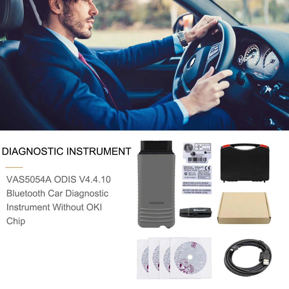VAS 5054A полные чипы Bluetooth 2,0 ODIS V4.3.3 для VAG COM UDS Автомобильный сканер Vas5054a диагностический инструмент 5054 cagcom многоязычный