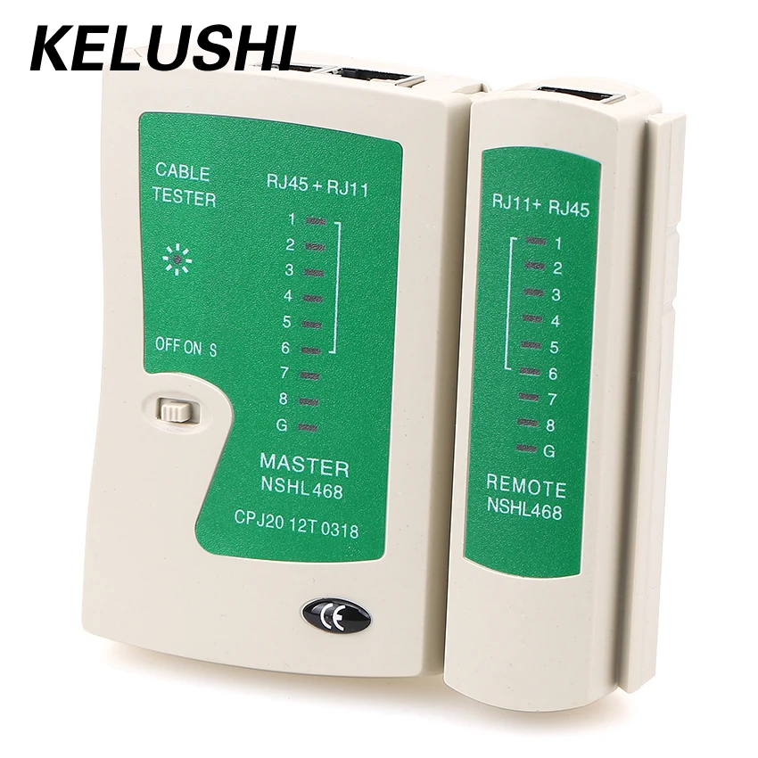 Тестер сетевого кабеля KELUSHI NSHL468 RJ11 RJ45 многофункциональный с телефонными линиями