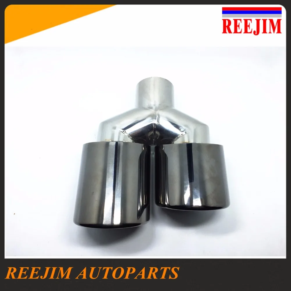 Universal Black Dual Car muffler Exhaust Tip tail pipe stainless steel customized size car-styling stylish stainless steel car exhaust pipe muffler tip for benz 320 350 500