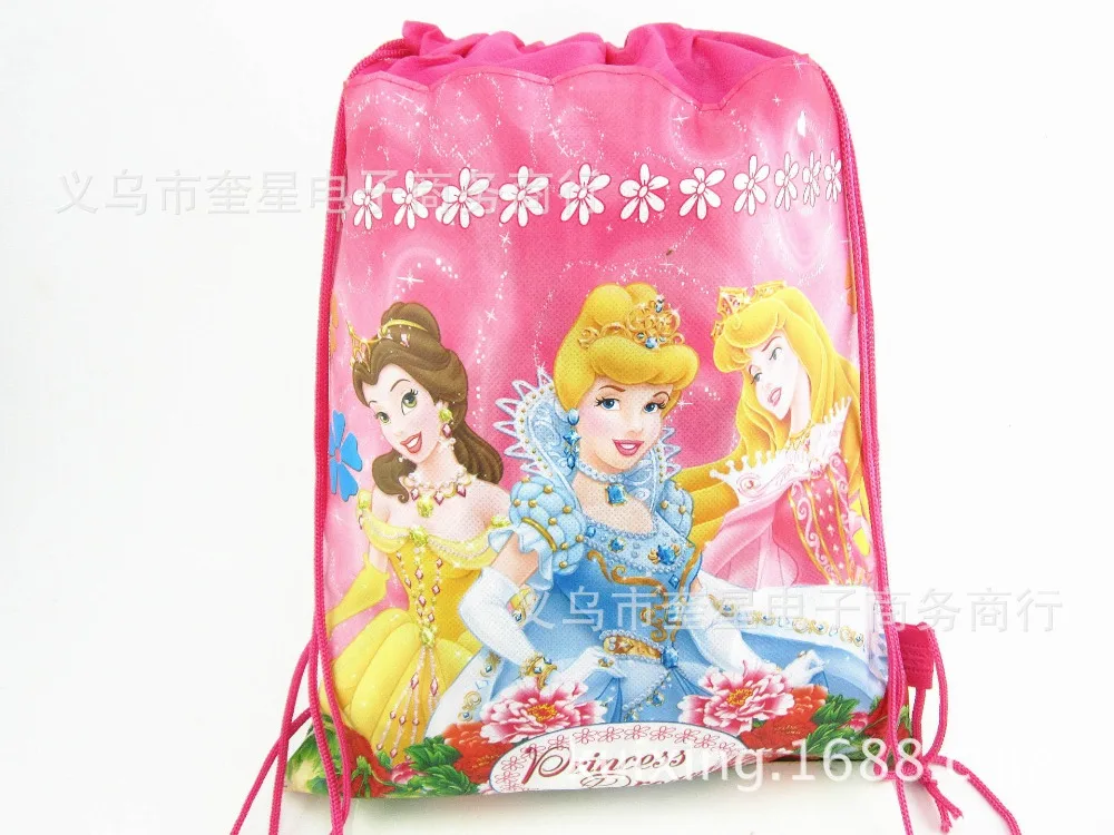 Disney Мультфильм Drawstring сумки Дети Замороженные Сумка Микки хранения день рождения девочки мальчика подарок карман ребенок плавательный