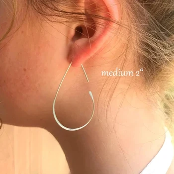 

Gold Big Hoop Earrings Gold Filled Vintage Jewelry Boho Orecchini Brincos Oorbellen Pendientes 925 Silver Earrings For Women
