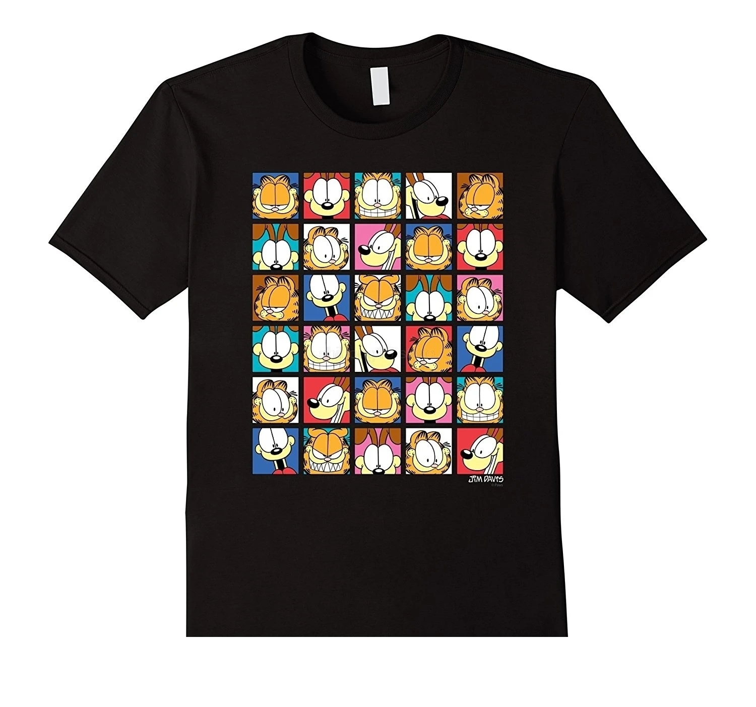 

Men T shirt Garfield Expressions Collage Printed funny t-shirt novelty tshirt men