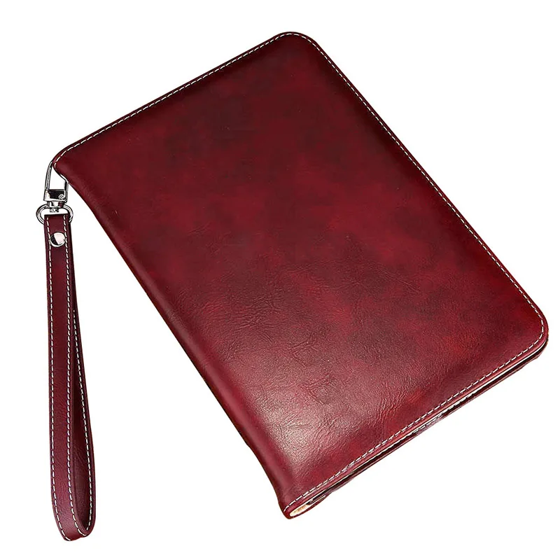 Роскошный кожаный чехол для планшета для iPad Pro 9,7 дюйма ретро портфель ручной ремень держатель флип чехол с подставкой для iPad Pro 9,7 ''чехол - Цвет: wine red