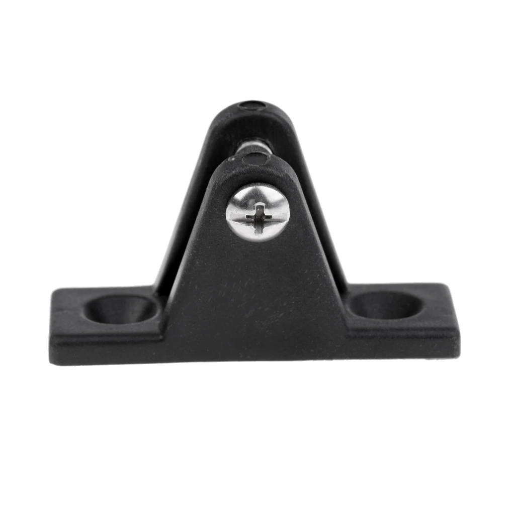 Perfeclan Black Durable Nylon Universal Deck Hinge Angle Side Mount Plate with Bolt  Stainless Steel Hinge Bimini Tops