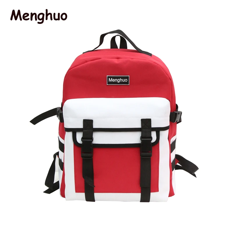 

Fashion Black Teenager Girls Backpack Canvas Men School Backpacks Bags for women 2018 Casual Large Capacity Korean Bag Mochilas