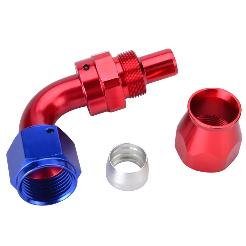 SPEEDWOW An10 AN PTFE шланг Конец поворотный концевой фитинг шланга адаптер прямой 45 90 180