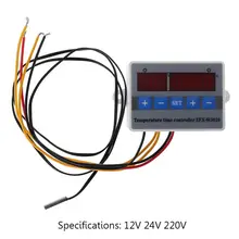 220 В/24 В/12 в цифровой таймер синхронизации и регулятор температуры термостат регулятор управления реле времени с датчиком A0429