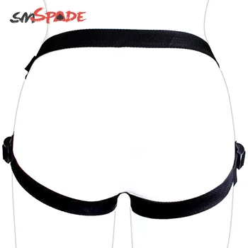 SMSPADE Seduction Black With Red Lace Strapon Dildos Harness Lesbian Couples Sex Products Adult Game Sex Toy 4