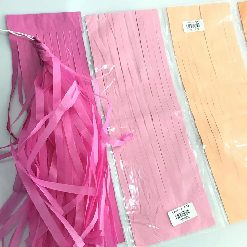 15 шт. 35 см красочная гирлянда из папиросной бумаги с кистями Свадебное Украшение подвесное баннеры детский душ для детей день рождения сувениры