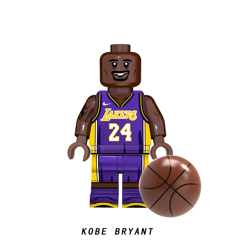 نجم كرة السلة لاعب الصواريخ Warrior ليكرز الشكل اللبنات مجموعات الطوب نموذج الاطفال لعبة متوافق Legoings مدينة الخالق