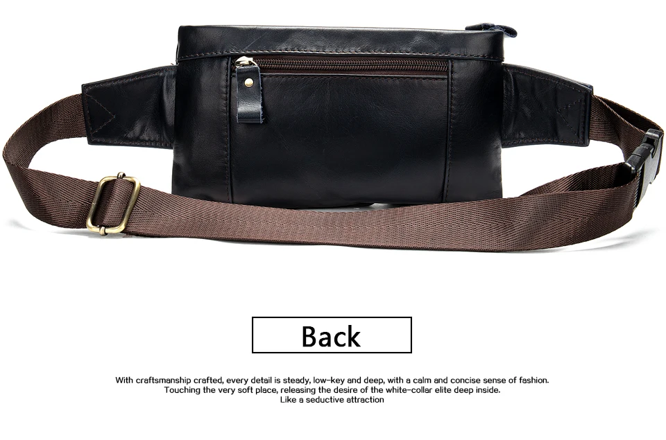 MVA Casual Men Waist Pack Genuine Leather Men`s Chest Bag Men Leather Messenger Bag Cow Leather Coin Purse Bags