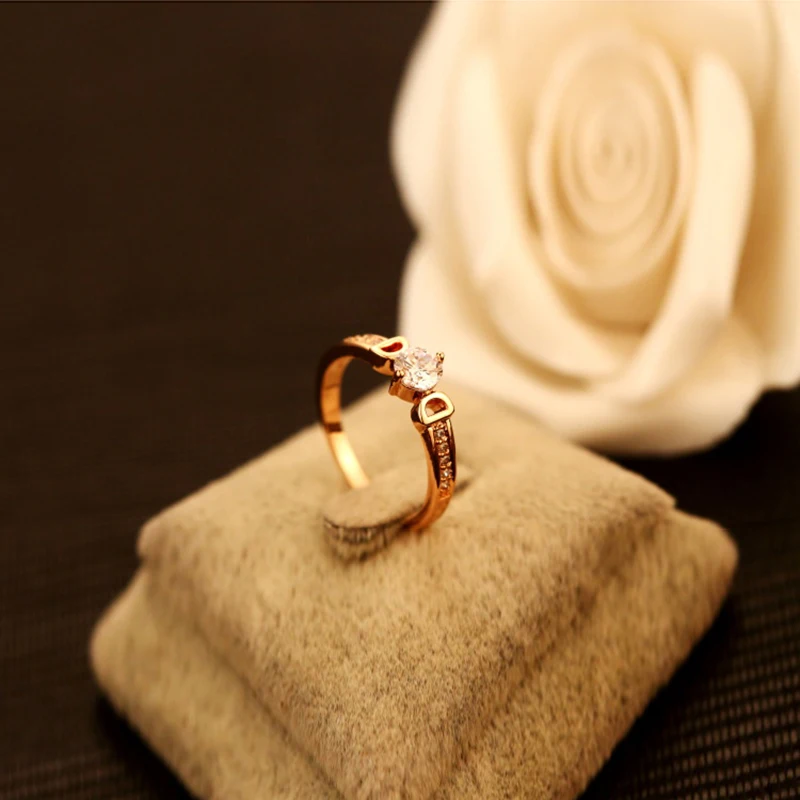 Качественные Роскошные D металлические кольца с большим цирконом женские из