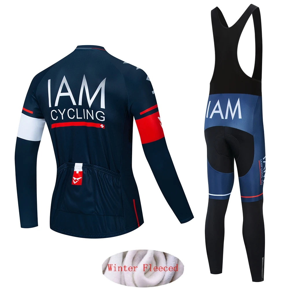 IAM Pro Team зима Термальность флис Велоспорт одежда в стиле милитари для мужчин